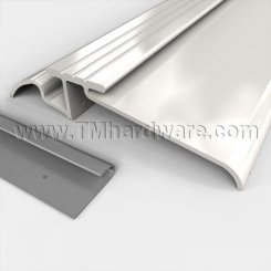 Pemko #136 Interlocking Threshold, 4.8" W Aluminum or Bronze with Water Return, 1" H