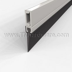 Pemko #293100V Door Bottom, .875" Aluminum Casing with Cover and 1" Vinyl Lip Seal