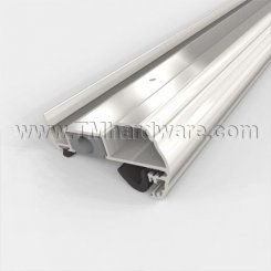 Pemko #3496_Q Meeting Stile, Aluminum, Locking Spring Bolt with Foam Kerf-in Seal for In-swing Doors