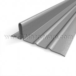 Pemko 4C Metal Weatherstrip, Interlocking, for Wooden Windows, Ridged Track, 96" Length
