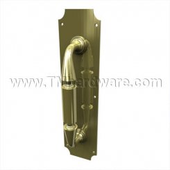 Rockwood 148x77 Pull Plate With Inverted Corners and a Cast Brass Pull