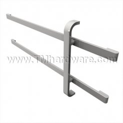 Rockwood 20, 21 Short Pull Bar Mounted on Two Push Bars and Posts, Push Bar up to 36" CTC