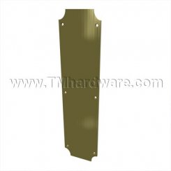 Rockwood 77 Push Plate, Decorative Inverted Corner, Standard Guage .050" Thick