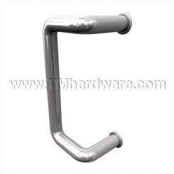 Rockwood YBF150 Door Pull Bar With Base Plates, 90° Offset, .75" Diameter - up to 12" CTC