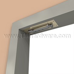 Norton 608 Series, Door Closer, Overhead Concealed, Single Or Double Acting, Aluminum doors & frames, end load arm, No Hold Open, Bright Brass Finish