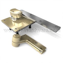 Norton 117-1/2, Heavy Weight Pivot Set, 3/4" Offset w/ 180 Top Pivot, Bright Brass Finish