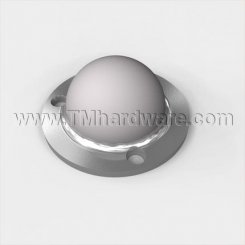 Rockwood 412 Solid Cast Wall Stop With Convex Bumper, Exposed Mounting