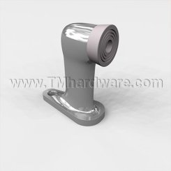 Rockwood 483 Heavy Duty, Cast Brass, Floor Mounted Door Stop, 2-3/4" Height, Satin Chrome Finish - QuickShip