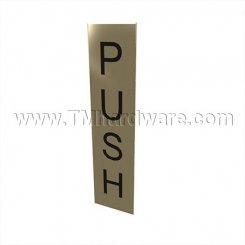 Rockwood #674H Vertical Engraved Sign - "PUSH"