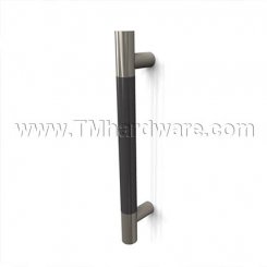 Rockwood NoirMet RM3800 - RM3820 Straight Pull - Black Anodized Grip Zone with Contrasting Flat Ends, up to 8FT OA