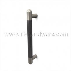 Rockwood NoirMet RM3804 - RM3824 Straight Pull - Black Anodized Grip Zone with Contrasting Round Ends, up to 8FT OA