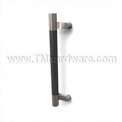 Rockwood SoftMet RM2540 Offset Pull with Black Santoprene Grip Zone and Contrasting Flat Ends, up to 36" OA
