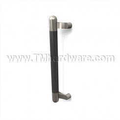 Rockwood SoftMet RM2544 Offset Pull with Black Santoprene Grip Zone and Contrasting Round Ends, up to 36" OA