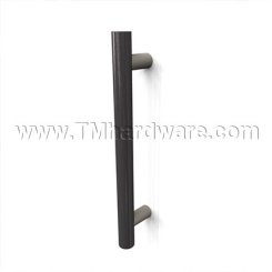 Rockwood NoirTek RM3900 - RM3920 Straight Pull - Black Anodized Finish with Contrasting Posts - Flat Ends, up to 7FT OA