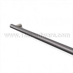 Rockwood NoirTek RM3902 - RM3922 Push Bar - Black Anodized Finish with Contrasting Posts - Flat Ends , up to 36" CTC