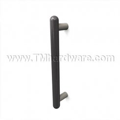 Rockwood NoirTek RM3904 - RM3924 Straight Pull - Black Anodized with Contrasting Posts - Round Ends, up to 7FT OA