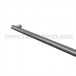 Rockwood NoirTek RM3906 - RM3926 Push Bar - Black Anodized Finish with Contrasting Posts - Round Ends, up to 36" CTC