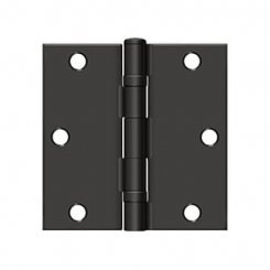 Deltana, 2 Ball Bearings, Steel, Residential Grade, 5 Knuckle, Full Mortise Hinge, 3.5" x 3.5"