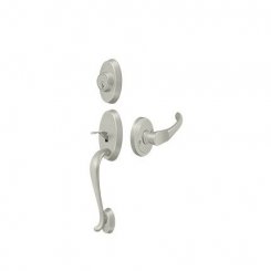 Deltana Riversdale Residential Handleset, Chapelton Lever Interior, Solid Brass