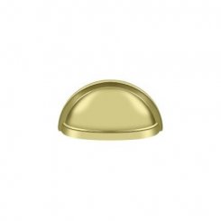 Deltana Shell Pull K43, Oval, Solid Brass, 3-1/2" Length