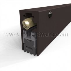 TMH Automatic Door Bottom, Surface Mounted, Heavy Duty, Sponge Neoprene Seal, 1" Drop