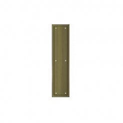 Deltana Push Plate PP2280, Framed, Solid Brass, 3-1/2" Width