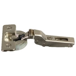 Hafele C1R6PE9 Concealed Hinge, Salice 100 Series, 105° Opening Angle, Dowel, Inset Overlay, Silentia, Nickel Plated