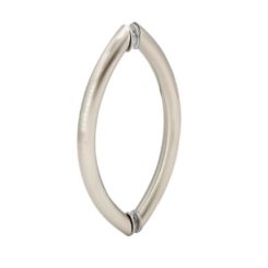 FHC Crown Style Pull 8" X 8" Back-To-Back Shower Door Handles, Satin Nickel (US15) Finished