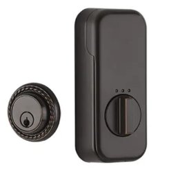 Emtek EM8464 Rope Style Deadbolt, EMPowered Smart Lock, Single Cylinder, Oil Rubbed Bronze (US10B) Finish