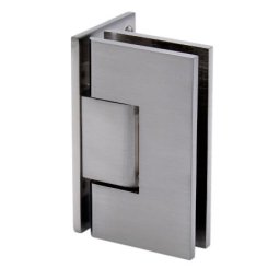 FHC Glendale Series Wall Mount Hinge for Shower Doors - Offset Back Plate, Satin Nickel (US15) Finished