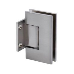 FHC Glendale Adjustable Square Wall Mount Hinge for Shower Doors, Satin Nickel (US15) Finished