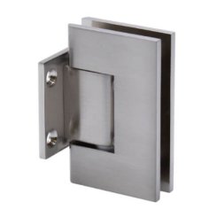 FHC Glendale Square Positive Close Wall Mount Hinge for Shower Doors, Satin Nickel (US15) Finished