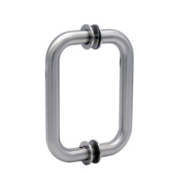 FHC 6" Center-To-Center Tubular Shower Door Handles, Satin Nickel (US15) Finished