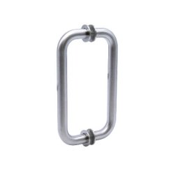 FHC 8" Center-To-Center Tubular Shower Door Handles, Satin Nickel (US15) Finished
