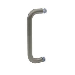 FHC 8" Single Sided Tubular Pull No Metal Washers Shower Door Handles, Satin Nickel (US15) Finished