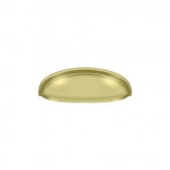 Deltana Shell Pull K407, Elongated, Solid Brass, 4-5/8" Length