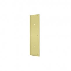Deltana Push Plate PPH3515, Pre-Drilled for Pulls, Solid Brass, 3-1/2" Width