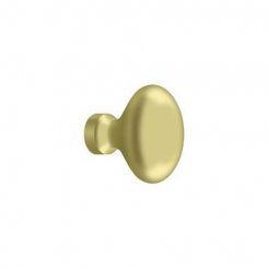Deltana Cabinet Knob KE125, Oval, Solid Brass, 1-1/4" Diameter