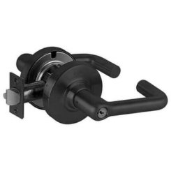 Schlage Tubular Door Handle, ND Series, Keyed, Double Cylinder Function, Vestibule Lock, Flat Black Finish