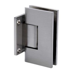 FHC Venice Adjustable Square Wall Mount Hinge for Shower Doors, Satin Nickel (US15) Finished