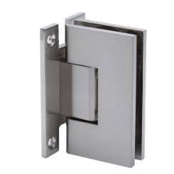 FHC Venice H Back Plate Wall Mount Hinge for Shower Doors, Satin Nickel (US15) Finished