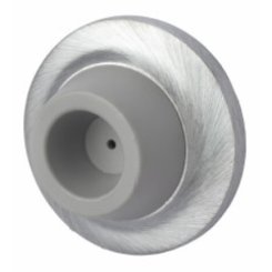 Rockwood #403 Solid Cast Wall Stop With Concave Bumper - QuickShip, Satin Chrome Finish