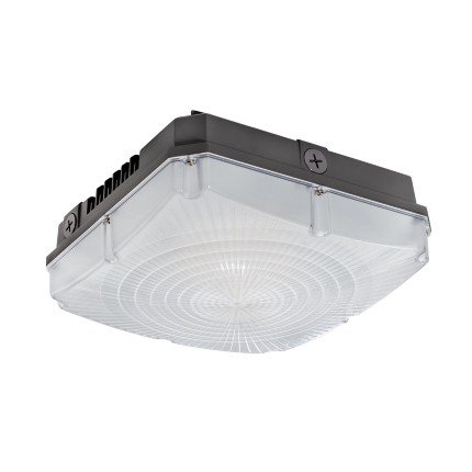 Topaz F-CPS/60W/K/BZ-87 LED Square Canopy, 60W, 4000K CCT, Bronze finish