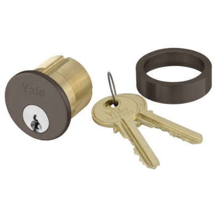 Accentra 2553-118 1-1/8″ Mortise Cylinder, Schlage C Keyway, with 1765.250 Sized Collar, Oil Rubbed Bronze Finish