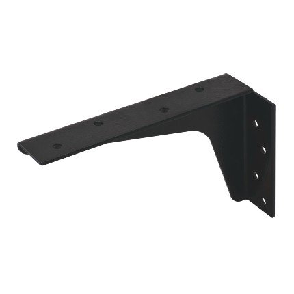 Hafele Work Surface Brackets, Rigid, 5" x 8" (127mm x 203.2mm), Steel, Black