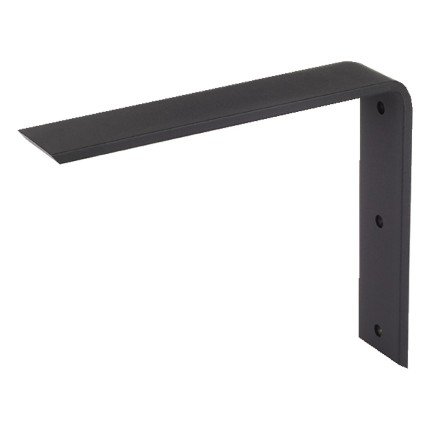 Front Mounting Bracket, Centerline Countertop Support, 14" X 10", Steel, Black