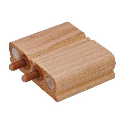 Hafele Soft-Close Door Stop, for Double Doors, Maple Wood, Clear Coat  Finish