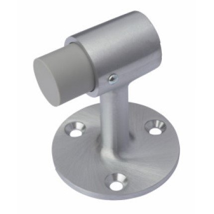 Rockwood 470, 471 Cast Brass Floor Mounted Door Stop, 3" Height, Wood Screws #470, Satin Chrome Finish