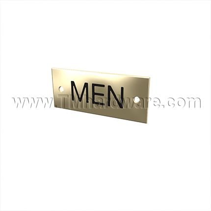 Rockwood #670M, Engraved Bathroom Sign - "MEN"