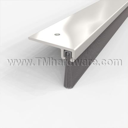 Barzen #SBM10 Door Sweep, 90° Aluminum Retainer .31" H, Nylon Brush .66", - QuickShip